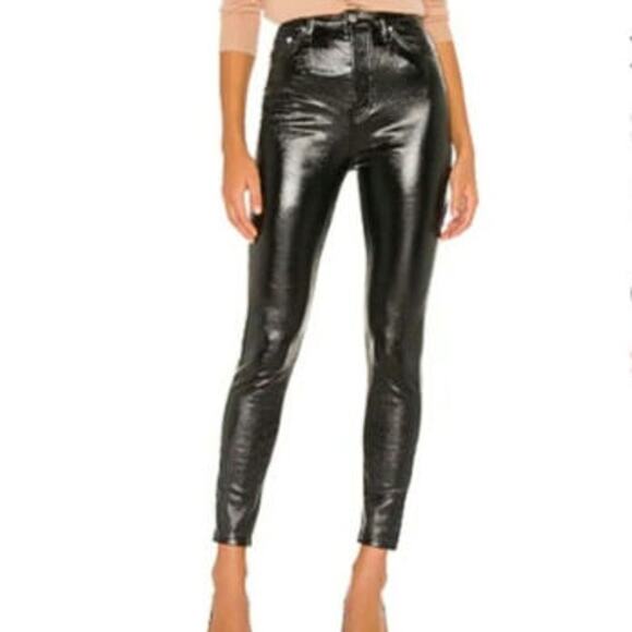 We The Free Denim - Free People We The Free Phoenix Coated Skinny Jean in Liquid Black